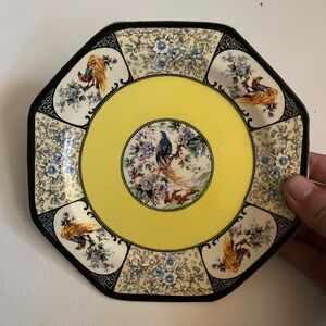 ANTIQUE WEDGWOOD ENGLAND SIX SIDED ORIENTAL DESIGN PLATE 8" BEAUTIFUL F1197